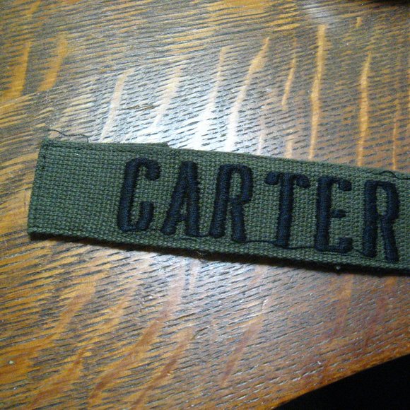 🇺🇸 Carter USA Military Name Vintage Uniform Patch - Picture 2 of 7